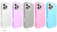 Coque de téléphone transparente antichoc 3-en-1 durable et anti-adhésive pour iPhone 17, 16, 15 et iPhone 17 Pro Max – Étui transparent robuste