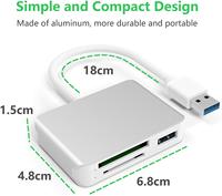 Adaptateur de lecteur de carte XQD 5Gbps pour Sony G & M Series USB 3.0 Port prend en charge les cartes XQD TF/SD lecteur multi-carte graveur externe