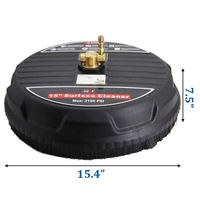 BISON(CHINA) Brosse de nettoyage rotative professionnelle en aluminium haute pression 4000 Psi de 15 pouces pour le nettoyage des surfaces plates