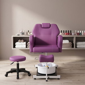Nouveau modèle de fauteuil de pédicure pour salon de manucure avec spa pour les pieds multifonctionnel, design moderne et simple, bain de pieds réglable, système de jets sans tuyau - Product Image 1
