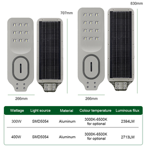 Lampada Solare LED Multifunzione 300W 400W in ABS per Esterni, Impermeabile IP67, <span class=keywords><strong>Illuminazione</strong></span> Notturna di Sicurezza per <span class=keywords><strong>Casa</strong></span> e Giardino - Product Image 3