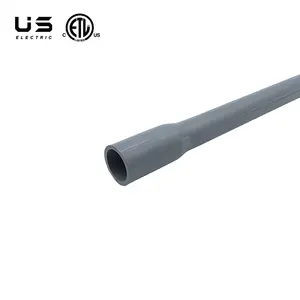 Conducto eléctrico UL 651 Ppe 1/2 pulgadas 3/4 ''1'' sch40 tubería de PVC No metálico Schedule 40 Conducto rígido de Pvc para exteriores