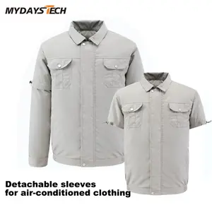 Mydays TechSmart 냉각 강력한 팬 의류 경량 휴대용 야외 스포츠 작업 매일 착용 에어컨 팬 재킷