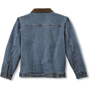 New Design Lined Plaid Quilted Men's Streetwear Jacket Vintage Washed Winter Cotton Jacket High-End Blue <b>Denim</b> Jackets & <b>Coats</b> - Product Image 2
