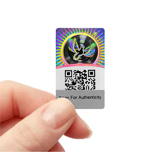 <span class=keywords><strong>3D</strong></span> ba chiều nhãn tùy chỉnh logo giả mạo bằng chứng thiết kế chống giả mạo bao bì sản phẩm Mã QR dán hình ba chiều - Product Image 1