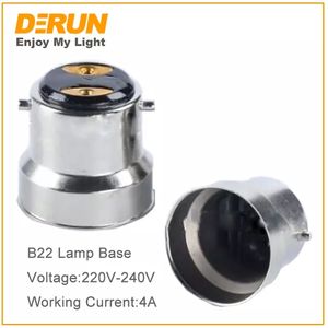 מפעל מחיר פליז מצופה ניקל כידון מנורת בסיס CFL מנורות Icandescent הנורה LED אור מחזיק B22 בסיס, ACC-CAP - Product Image 4