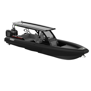 เรือยาง ORCA แบบสองท้องลึก ขนาด 33 ฟุต 995 ซม. ผลิตจาก PVC/Hypalon รุ่น SP RIB 995 รองรับผู้โดยสาร 18 คน สีดำ สำหรับเล่นเซิร์ฟและกีฬาทางน้ำ YE MARINE - Product Image 4