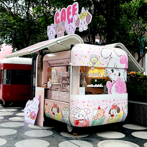 Chariot de vente de nourriture personnalisé pour la restauration, le café, les desserts, les snacks, la crème glacée, multifonctionnel, pour le <span class=keywords><strong>camping</strong></span>, à vendre - Product Image 5