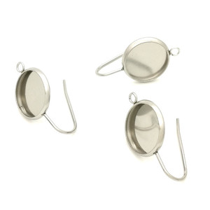 Stainless Steel Round Ear <b>Hooks</b> U-Shaped Dangling Rings For <b>Earring</b> Making DIY Jewelry Accessories - Product Image 3