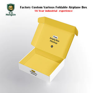 Boîte en papier pliable portable pour avion, personnalisée, imprimée en couleur recto verso, pour l'emballage, le déménagement, l'expédition, boîte à sous-vêtements - Product Image 5