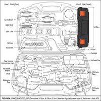 Juego de Herramientas para el Hogar, Caja de Herramientas Multifuncional, Kit de Herramientas Manuales Combinadas para Electricistas y Carpinteros
