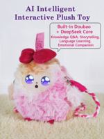 Poupée robot en peluche IA en boîte mystère avec yeux dynamiques, interaction vocale, compagnon éducatif et raconteur d'histoires pour enfants