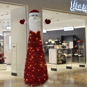 Nouvelle conception, sapin de Noël pop-up en PVC rouge de 6 pieds, écologique, de haute qualité, décoration de vacances artificielle d'intérieur, montage facile, maison - Product Image 6