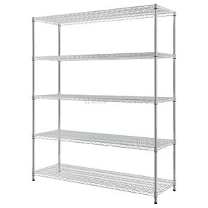 Estantes de almacenamiento comercial 800lbs Heavy Duty 5 Tiers Estantería de alambre de <span class=keywords><strong>metal</strong></span> de acero cromado Estante de estante - Product Image 1