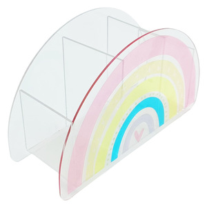 Acrylic Storage Box Semi Circular Cosmetic Organizer Transparent <b>Display</b> <b>Case</b> For Makeup Storage 24x8.5x14.5cm - Product Image 2