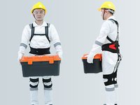 Ceinture de Soutien Exosquelette Passif Légère, Durable, Toutes Conditions Météo, Confortable, Équipement de Protection et de Sécurité, Assistance à la Flexion, AI EXO