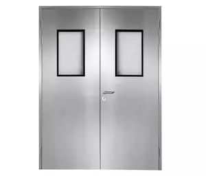 High-tech 304 Stainless Steel Double Swing Clean Room Door for Hospital, Laboratory