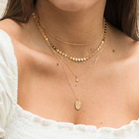 Collar de plata de ley 925 chapado en oro de 18k para mujer, Gargantilla única