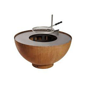 Round Steel Grating Fire Pit with Grate for Outdoor Cooking and <strong>Bonfires</strong> - Product Image 2