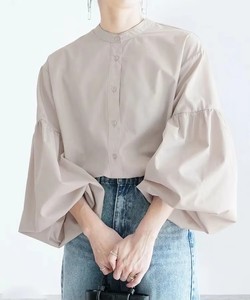 Camicetta Giapponese Primaverile Nuova Moda con Maniche a Sbuffo da Donna, Vestibilità Ampia Casual, Tinta Unita, per Uso Quotidiano - Product Image 5