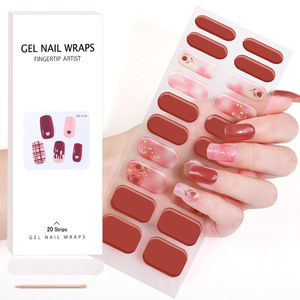 Bandes de gel semi-durcies pour ongles, autocollants longue durée avec lampe UV pour manucure DIY - Product Image 1
