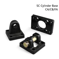 CA CB Dasar Silinder Tetap, Konektor Telinga Ganda Braket Pemasangan Silinder Standar SC/SU 32/40/50/63/80/100/125/160