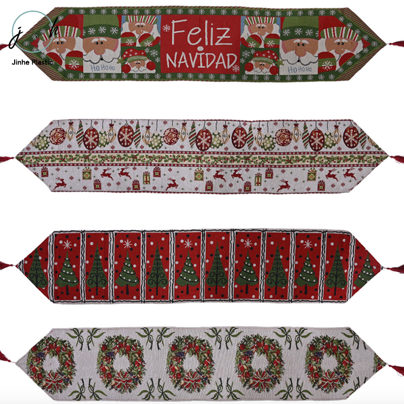 Индивидуальная столовая Рождественская скатерть из полиэстера для праздничного декора