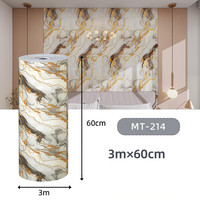 Panneau de film décoratif en faux marbre auto-adhésif relooking mural imperméable et résistant à l'humidité pour la rénovation de la cuisine