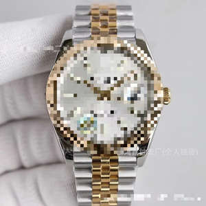 <span class=keywords><strong>Montre</strong></span> pour homme RObax Perpetual 41 mm, bracelet en acier inoxydable bicolore à cinq maillons, lunette cannelée, étanche, <span class=keywords><strong>montre</strong></span> à aiguilles - Product Image 2