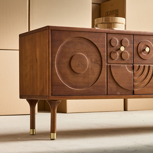 Factory Price Solid Wood Traditional TV Cabinet With Teak <b>Storage</b> <b>Chest</b> for Living Room & Hotel Use HY301 Living Room <b>Storage</b> Ca - Product Image 5
