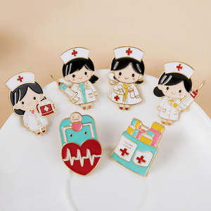 Tùy Chỉnh Y Tim Hình Kim Loại Cứng Men <span class=keywords><strong>Pin</strong></span> Trâm Y Tế Bác Sĩ Y Tá Ve Áo Pins Tốt Nghiệp Quà Tặng Cho Sinh Viên - Product Image 2