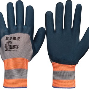 Work Gloves Rubber 13 Stitch Tractor Tread Abrasion Resistance For Auto Repair Construction <b>Gardening</b> - Product Image 2