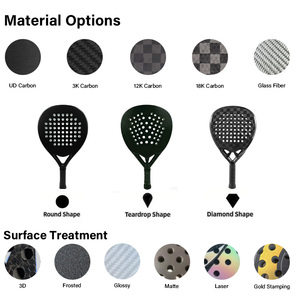 Nuevas Raquetas de Pádel en Forma de Lágrima 3K 12K 18K 24K con Núcleo de EVA Suave, Diseño de Logotipo Personalizado OEM/ODM - Product Image 5