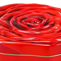 Boîte cadeau en fer blanc 3D gaufrée motif rose, conteneur métallique personnalisé imprimé pour chocolats, bijoux, cadeaux de mariage