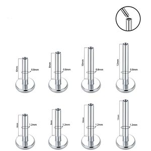 Piercing de lèvre en acier inoxydable à insérer, type bâtonnet, fond plat, accessoires de bijoux pour piercing d'oreille, unisexe, pour création de bijoux DIY - Product Image 4