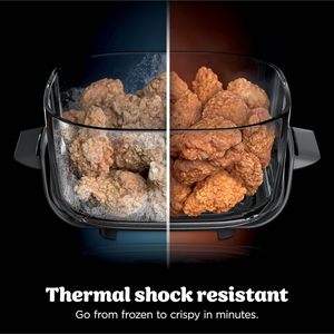 Système de friteuse à air électrique portable professionnel 4-en-1 avec récipients en verre borosilicate de 4QT (6 tasses) |   Non toxique, haute puissance 1500W - Product Image 5