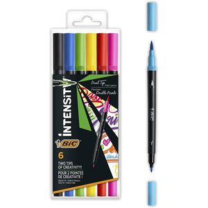 BIC - ESTUCHE CON 6 MARCADORES DE DOBLE PUNTA INTENSITY, COLORES SURTIDOS - Product Image 1