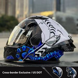 Casco de motocicleta certificado DOT a precio de fábrica con doble lente para hombres y mujeres que montan - Product Image 5