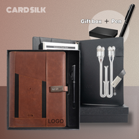 Carnet de notes CARDSILK à chargement sans fil avec batterie externe – Idée cadeau originale pour événements professionnels et branding, avec logo personnalisé et coffret cadeau