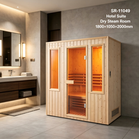 Sauna intelligent de luxe avec design extérieur personnalisé et structure en bois haut de gamme pour espaces de bien-être en plein air