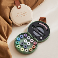 Kit de Costura Multifuncional para Viajes, Mini Kit de Costura de Lujo Ligero para el Hogar