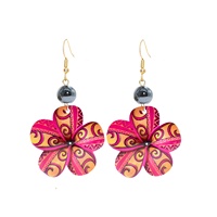Boucles d'Oreilles Fleur Hawaïenne en Acrylique Frangipanier, Accessoires pour Femmes, Cadeaux pour Filles