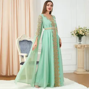 아프리카 이슬람 드레스 두바이 패션 이슬람 의류 인도네시아 카프탄 가운 이브닝 드레스