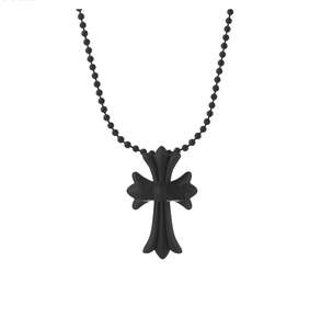 ट्रेंडी रंगीन क्रॉस पेंडेंट हार विंटेज पुरुषों और महिला प्लास्टिक राल फैशन गहने थोक - Product Image 6