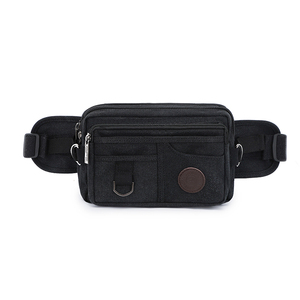 Wholesale Men's Chest <b>Bags</b> Large Capacity Outdoor <b>Canvas</b> Waist <b>Bag</b> Multi-Compartment <b>Drawstring</b> Front Sling Zipper Anti-Theft - Product Image 4