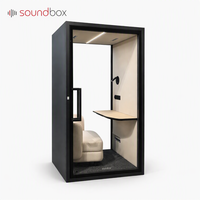 Cabine de travail insonorisée moderne en aluminium, cabine acoustique pour la méditation et les appels téléphoniques privés