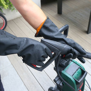 Guantes industriales resistentes a productos químicos reutilizables Guantes de trabajo de seguridad Guantes de nitrilo verdes para productos químicos - Product Image 3