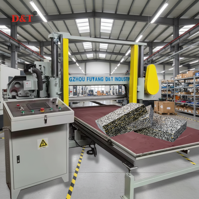 CNC Horizontal Foam Cutting Machine High Density Rebound Foam Sponge Cutter