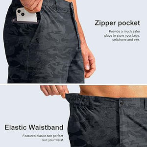 Pantalones Cortos de Golf Casuales para Hombre, de Spandex/Poliéster, Tinte Liso, Secado Rápido, Elásticos, Cómodos, Elegantes, con Logotipo - Product Image 4