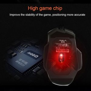 Ratón para Juegos con Cable USB Óptico de 7D, Serie AULA SoulKiller II, 3500 DPI, Iluminación Colorida, Competitivo, con Buenas Reseñas - Product Image 4